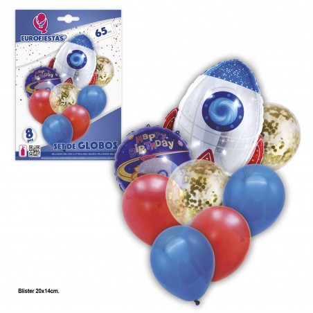 Set palloni razzo spaziale