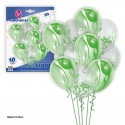 Set di 10 palloncini marmorizzati e coriandoli verdi
