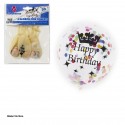 Coriandoli palloncini trasparenti colori 4 buon compleanno