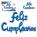 Set palloncini in polyamide felice compleanno minuscolo blu