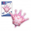 Globo in poliamide corona 60cm rosa