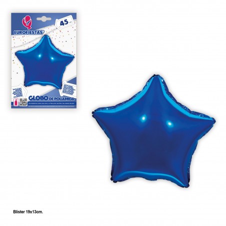 Globo in poliammide stella blu marino 45cm