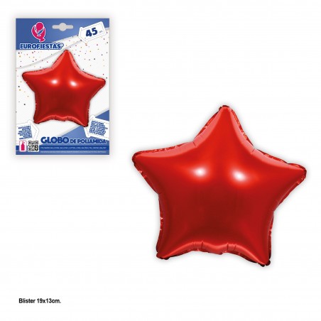 Globo in poliamide stella rossa 45cm