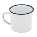 Tazza metallica smaltata retro con bordo