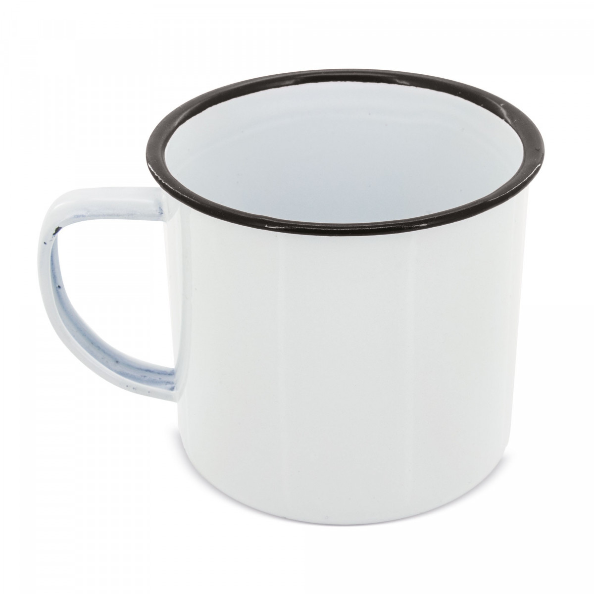 Tazza metallica smaltata retro con bordo