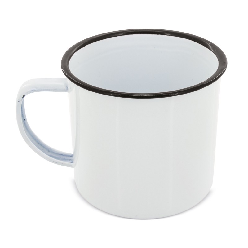 Tazza metallica smaltata retro con bordo Tazza metallica smaltata retro con bordo