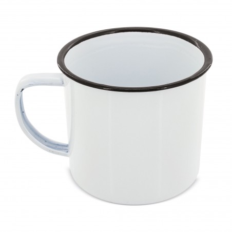 Tazza metallica smaltata retro con bordo