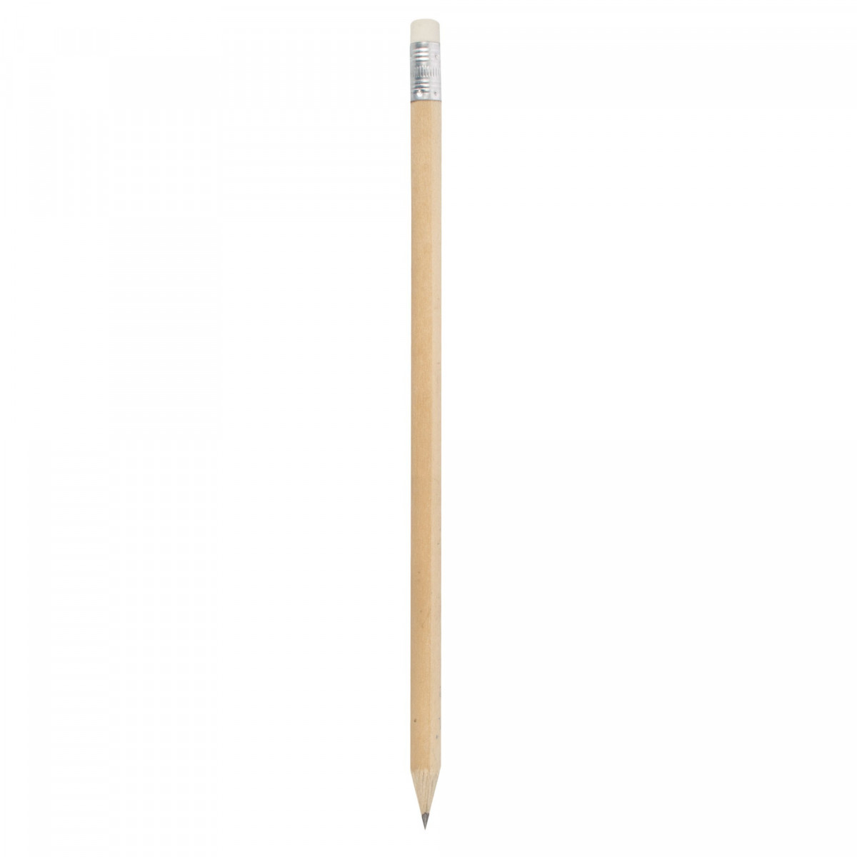 Matita di Legno Naturale con Gomma: 19cm