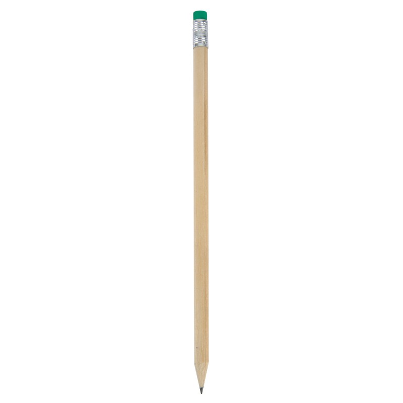 Matita con gomma di colore verde