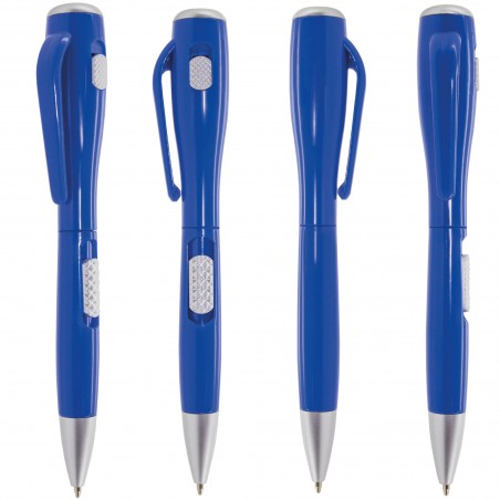 Penna blu originale con torcia