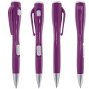 Penna a sfera viola originale con torcia