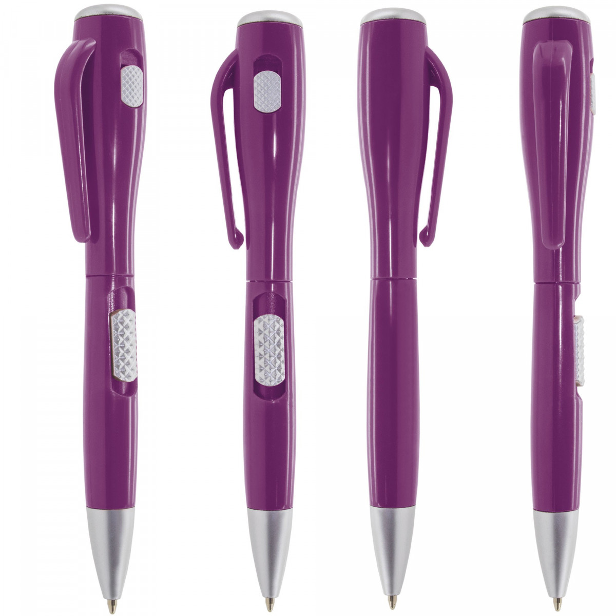 Penna a sfera viola originale con torcia