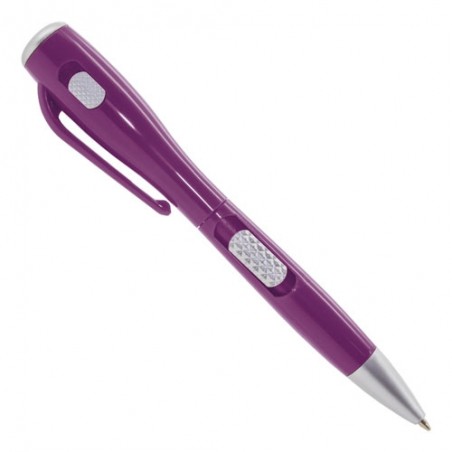 Penna a sfera viola originale con torcia