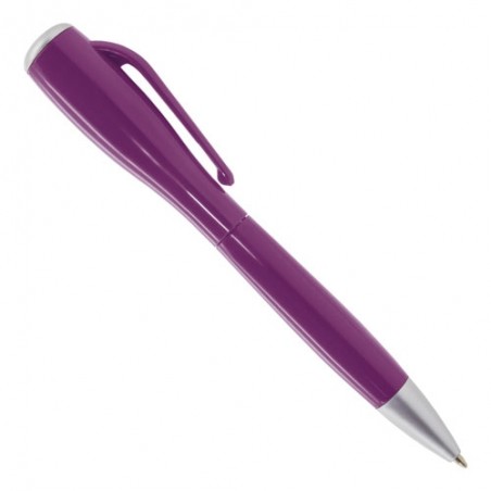 Penna a sfera viola originale con torcia
