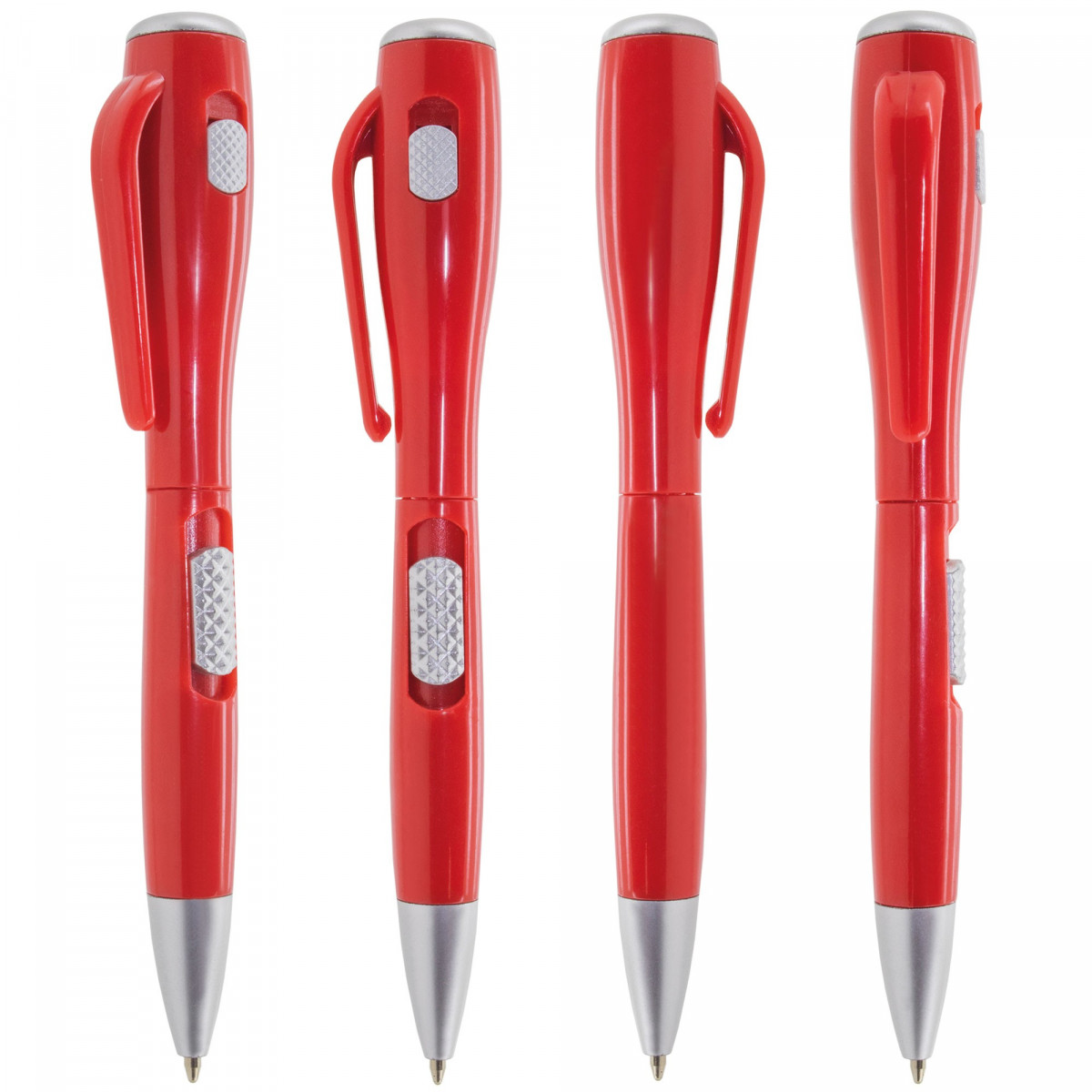 Penna a sfera rossa originale con torcia
