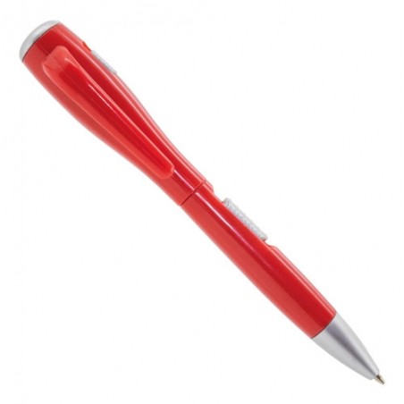 Penna a sfera rossa originale con torcia