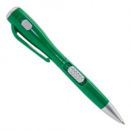 Penna verde originale con torcia
