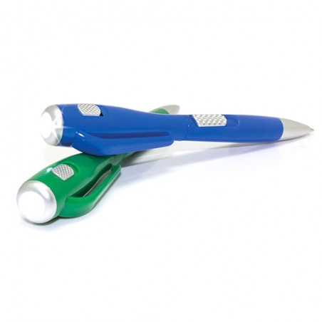 Penna verde originale con torcia