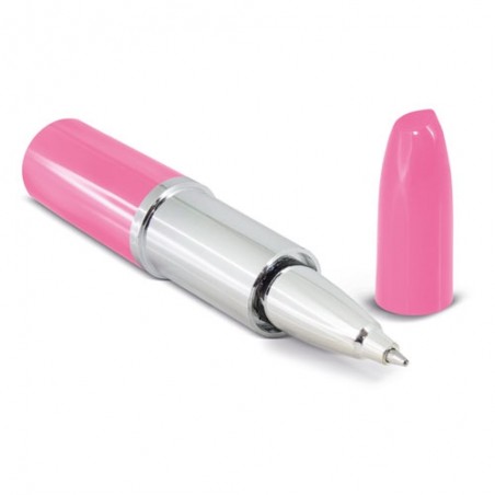 Penna a forma di rossetto rosa