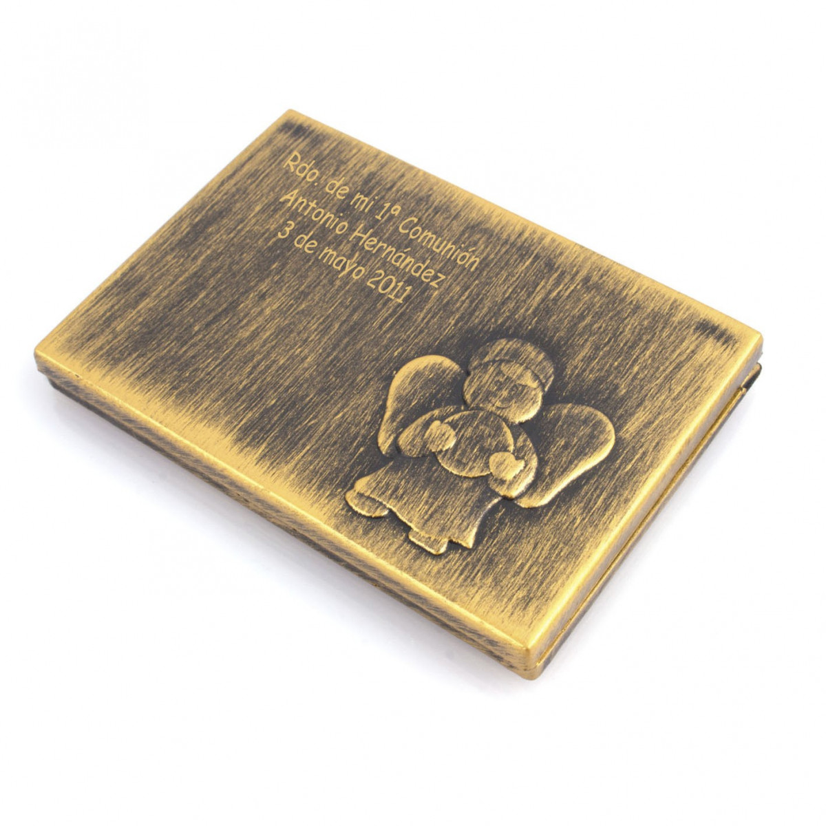 Pettine specchio angelo oro