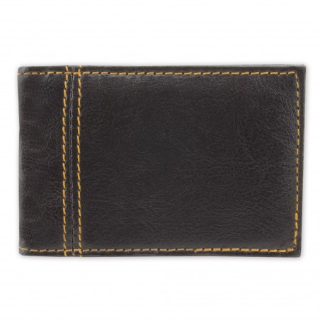 Portafoglio Porta Carte in Pelle Sintetica Nera Design Elegante e Pratico