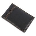Portafoglio Porta Carte in Pelle Sintetica Nera Design Elegante e Pratico