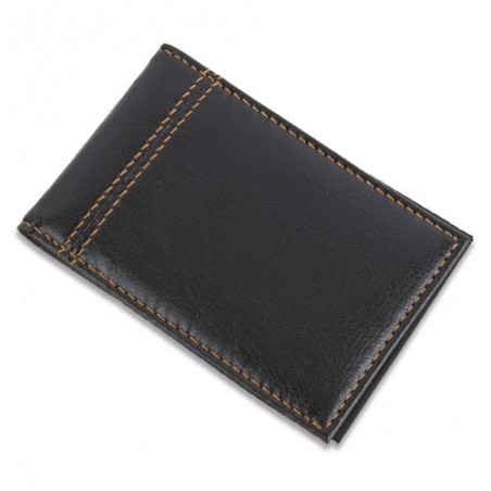 Portafoglio Porta Carte in Pelle Sintetica Nera Design Elegante e Pratico