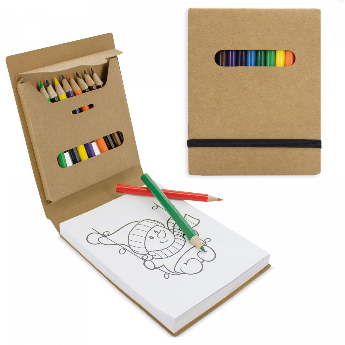 Quaderno con matite colorate e disegni da colorare Il regalo perfetto per i più creativi