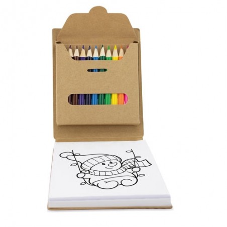 Quaderno con matite colorate e disegni da colorare Il regalo perfetto per i più creativi