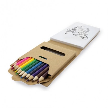 Quaderno con matite colorate e disegni da colorare Il regalo perfetto per i più creativi