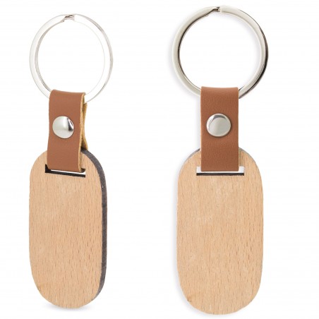 Portachiavi in Legno e Ecopelle Un Dettaglio Elegante e Naturale