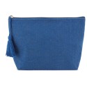 Necessaire in juta laminata con frangia