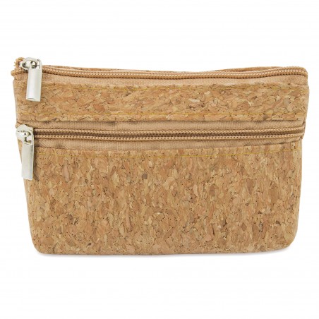 Borsa in sughero con doppia cerniera natur