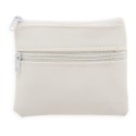 Portafoglio bianco con cerniere
