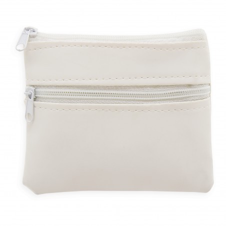 Portafoglio bianco con cerniere