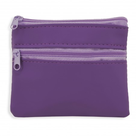 Portafoglio viola con cerniere