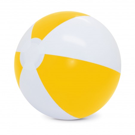 Palla da spiaggia bianca e gialla