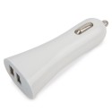 Caricatore per auto doppio usb bianco