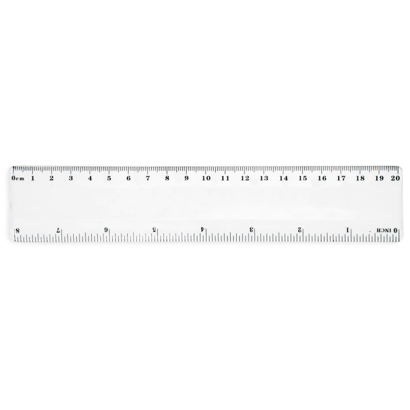 Righello flessibile 20 cm bianco
