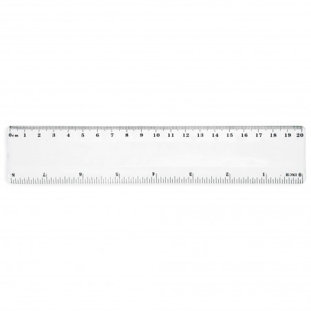 Righello flessibile 20 cm bianco