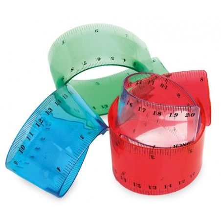 Righello flessibile 20 cm bianco