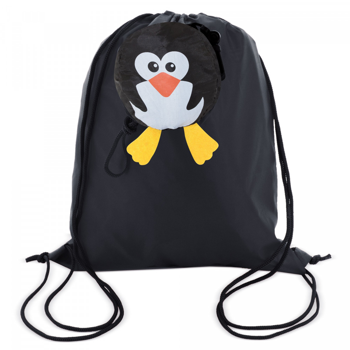 Mochila Pieghevole per Bambini con Design di Pinguino: Dettaglio Originale per Feste ed Eventi
