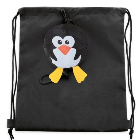 Mochila Pieghevole per Bambini con Design di Pinguino: Dettaglio Originale per Feste ed Eventi