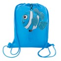 Zaino per bambini blu pieghevole a forma di pesce