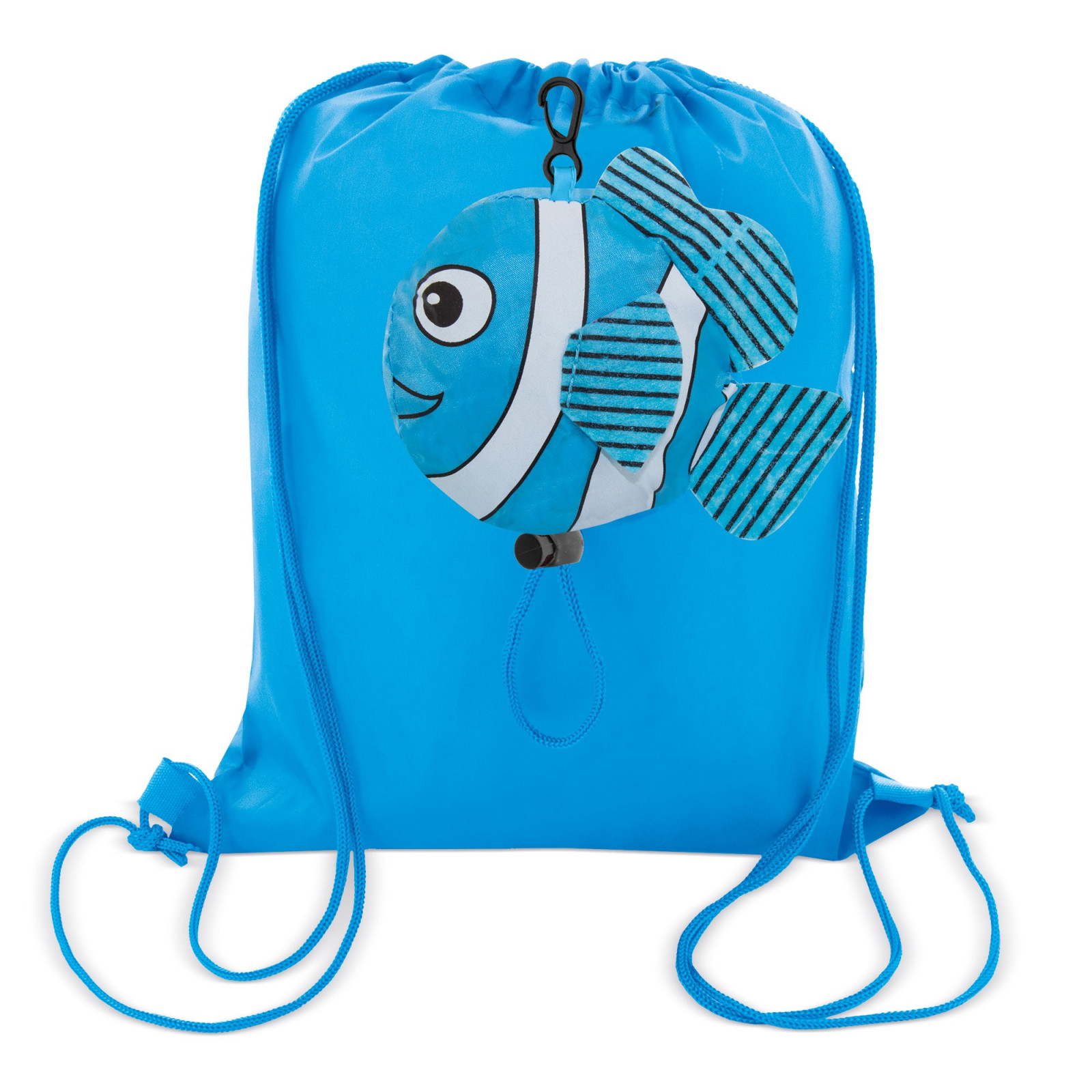 Zaino per bambini blu pieghevole a forma di pesce