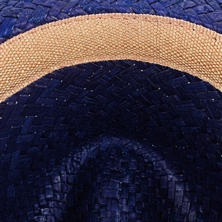 Cappello di paglia con cofano verde