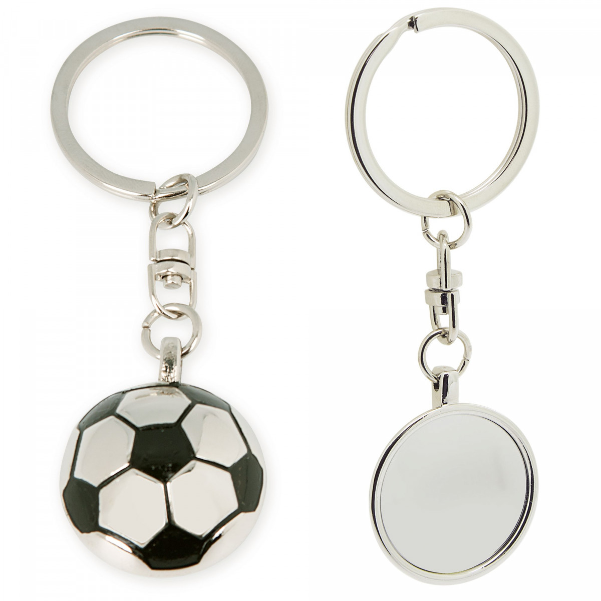 Portachiavi metallico calcio