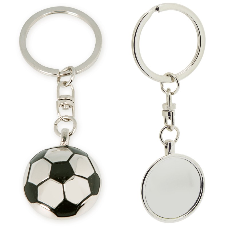 Portachiavi metallico calcio