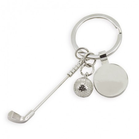 Portachiavi metallico golf