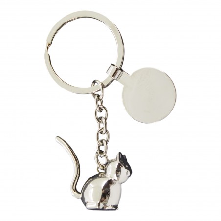 Portachiavi metallico gatto